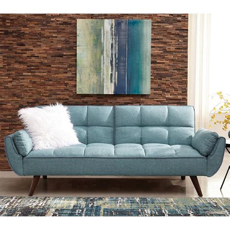Pacific Landing Skylar Convertible Sofa In Blue Nfm Modern Sofa