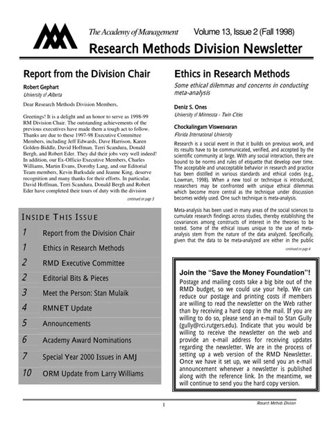 Pdf Ethics In Research Methods Some Ethical Dilemmas And Concerns In Conducting Meta Analysis