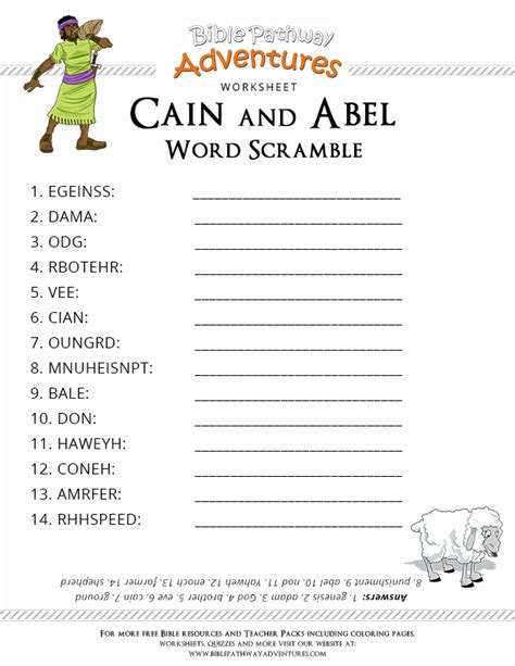 Bible Basics Word Scramble For Adults Terrible Printable
