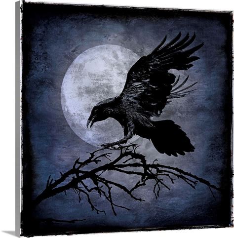 Crow Crow Painting Crows Artwork Canvas Artwork