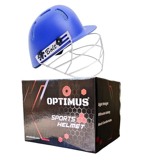 Buy Optimus® Bolt Cricket Helmet With Adjustable Steel Grills And High