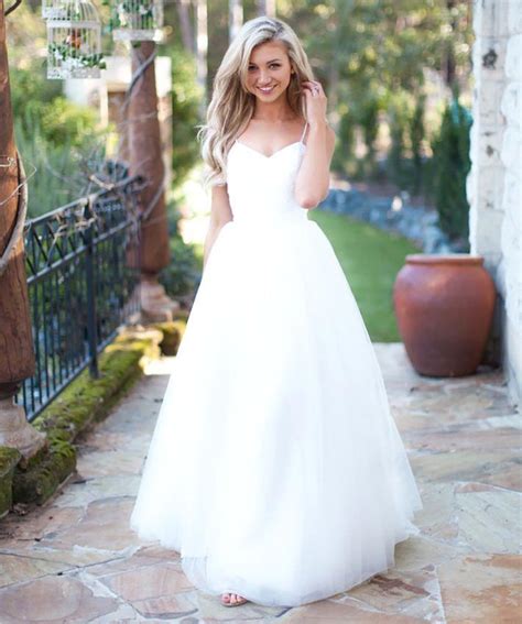The shoulder details add a stunning finishing touch to this otherwise. White Wedding Dresses,Simple Wedding Dress,Cheap Wedding ...
