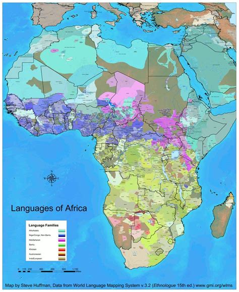 Extremely Detailed Ethno Linguistic Map Of Africa And Surrounding
