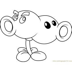snow pea coloring page  plants  zombies coloring pages coloringpagescom