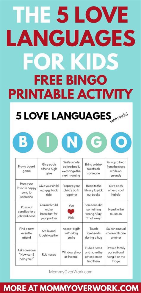 5 Love Languages For Children 100 I Love Yous Free