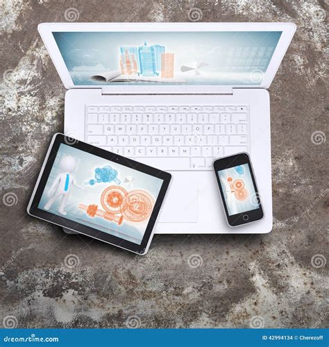 Laptop Tablet Pc And Smart Phone Stock Photo Image Of Netbook
