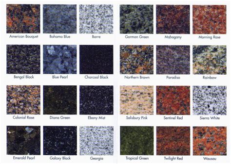 Take a look below and you can see a small sample of the diverse palette of colors we work with and provide. I like some of these too. | Granite countertops colors ...