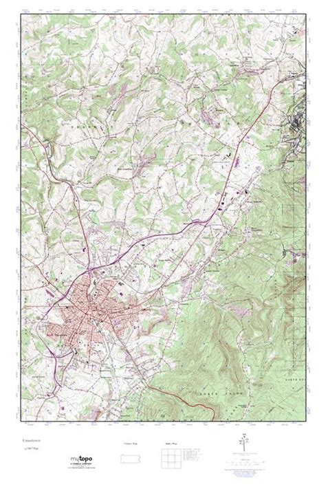 Mytopo Uniontown Pennsylvania Usgs Quad Topo Map