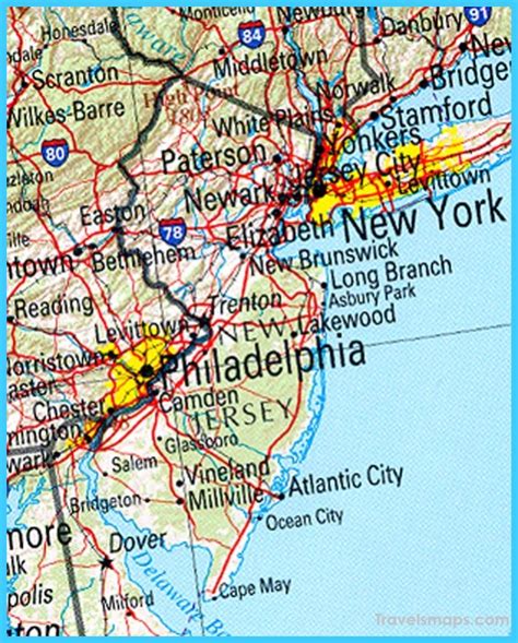 Map Of Newark New Jersey Travelsmapscom