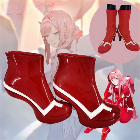Darling In The Franxx Zero Two Code 002 Red High Heel Cosplay Shoes