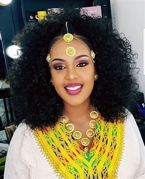 Clipkulture Beautiful Habesha Bridal Hairstyle With Ethiopian Hair Jewelry