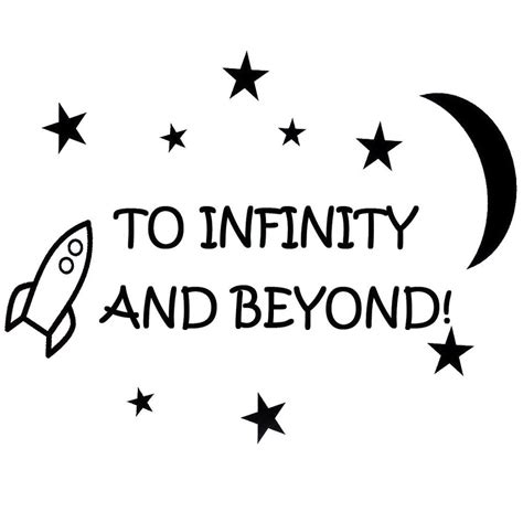To Infinity And Beyond Vinyl Wall Decals Quotes Kids Room Wall Quote