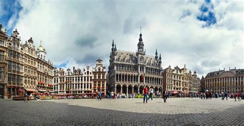 Vista Panoramica Di Grand Place A Bruxelles Belgio Fotografia