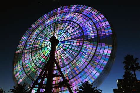 Ferris Wheel Long Exposure Looks Like Stained Glass 4k Wallpaper