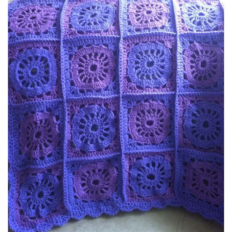 Granny Square Blanket I Have Just Completed Love Purples Granny