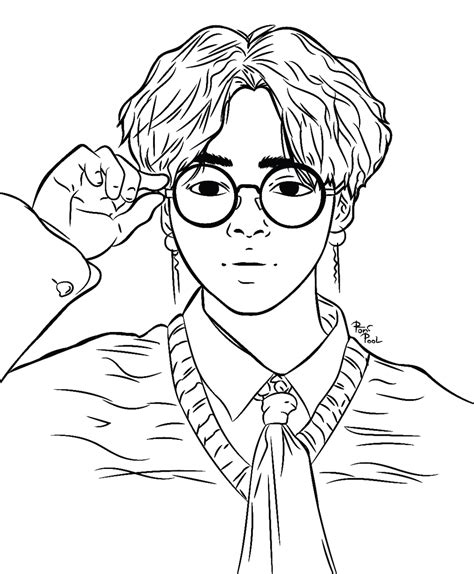32 Cartoon Jimin Bts Coloring Pages For Printable Kid Coloring Pages