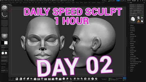 Daily Speed Sculpt Practice Day 02 Zbrush 1 Hour Youtube