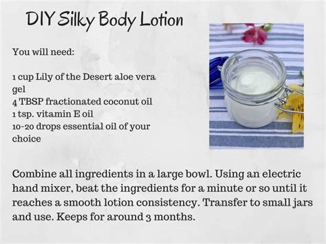 How To Make Silky Diy Body Lotion In 5 Minutes With Aloe Coconut Oil