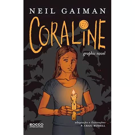 Coraline graphic novel de Gaiman Neil Editora Rocco Ltda capa mole em português