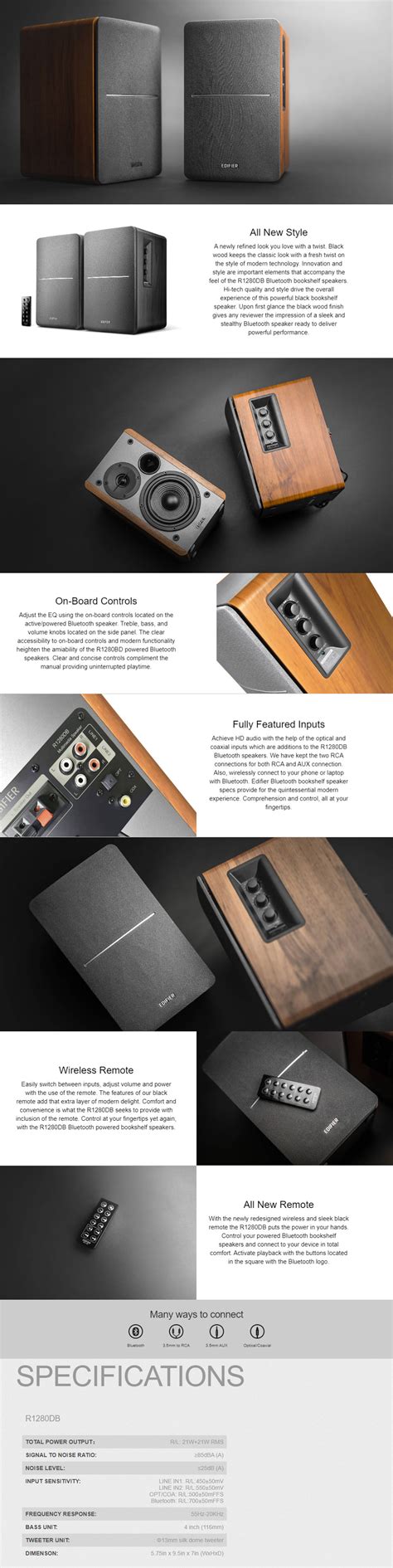 Buy Edifier R1280t 20 Lifestyle Studio Speakers Zzzzzr1280db Pc