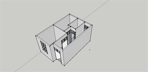 Desain rumah minimalis 3 kamar ini menggambarkan tiga kamar yang berhadapan dan ruang tamu diapit ditengah. Jojo: Desain Rumah Kontrakan