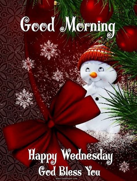 Good Morning Happy Wednesday God Bless Winter Image Quote