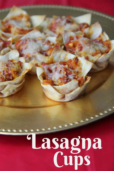 These easy italian side dishes perfectly complement classic lasagna. Easy Party Food: Lasagna Cups - Lille Punkin'