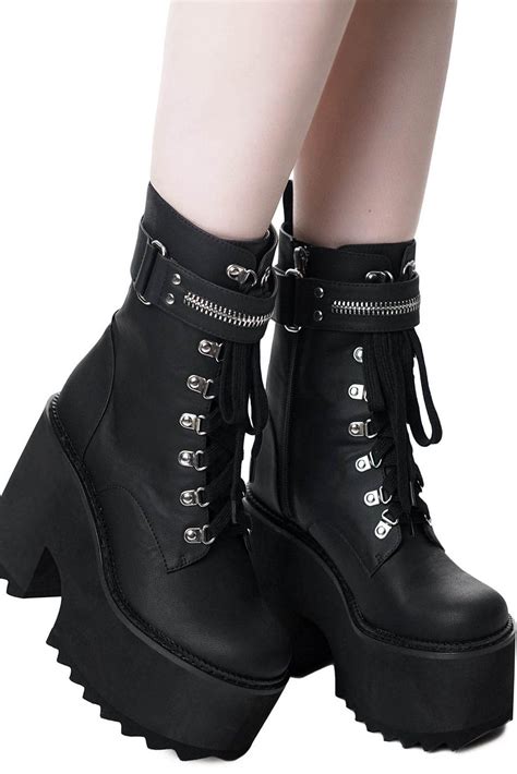 Overhead Platform Boots Shop Now Edgy Boots Emo