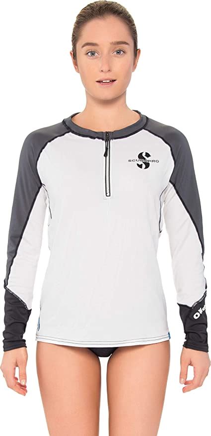 Water Sports Sports Upf 50 Scubapro Womens Rash Guard Zippered Channel