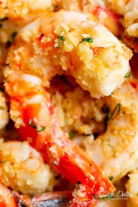 Oven Baked Shrimp With A Hint Of Lemon And Garlic Topped With
