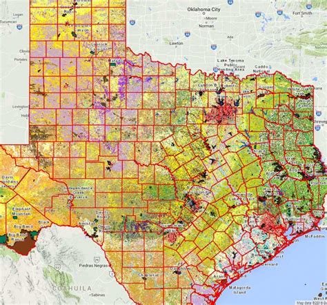 Texas Land Ownership Map Printable Maps
