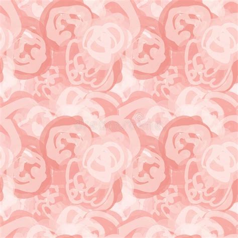 Painterly Rose Floral Motif Vector Watercolor Background Seamless