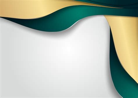 Premium Vector Abstract Luxury Dark Green Overlap Layer With Golden