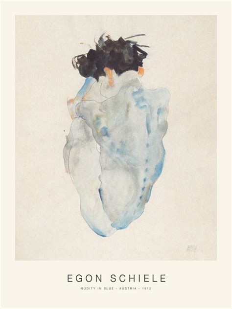 Nudity in Blue Special Edition Nude Egon Schiele Berühmte