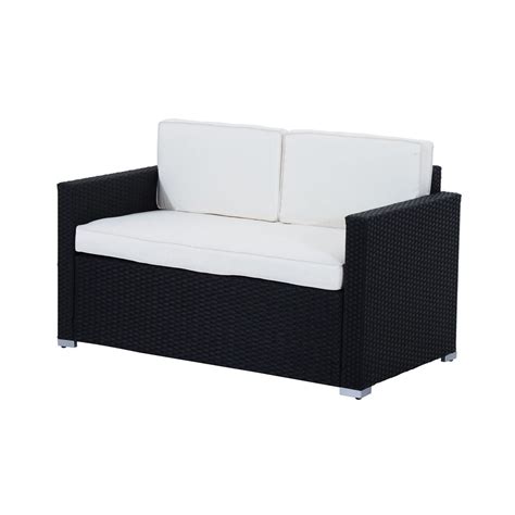 Onlinegymshop Outdoor Piece Cushioned Rattan Wicker Sofa Sectional