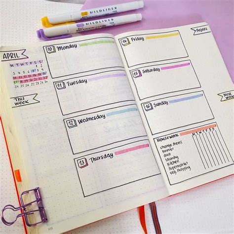 19 Beautiful Bullet Journal Weekly Layout Ideas