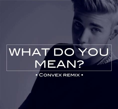Justin Bieber What Do You Mean Convex Remix Tmn Premiere The