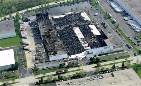 Large Warehouse Destroyed By Fire Active Industrial Fire Protection