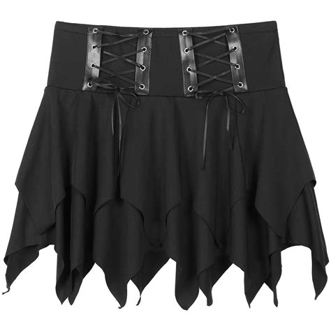 Women Sexy Gothic Black Mini Skirt Ruffles Short Skirt Party Clubwear Streetwear Ebay