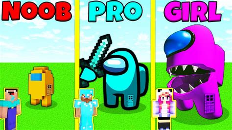 Minecraft players who love among us or would really like to try it, can actually play a minecraft version for free on a dedicated server, which is slowly gaining massive popularity. Minecraft Battle: NOOB vs PRO vs GIRL: AMONG US HOUSE ...