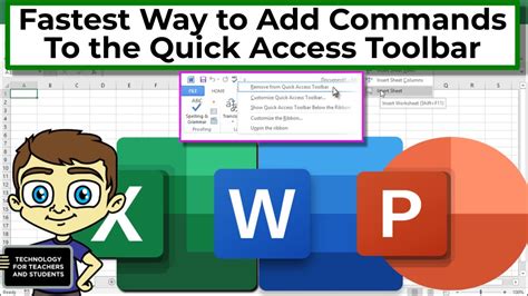 Quickly Customize The Quick Access Toolbar In Excel Word And PowerPoint