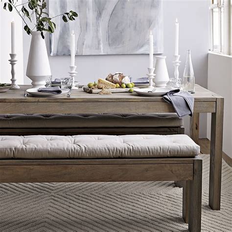 47 wood bench cushion, outdoor/indoor loveseat cushion waterproof garden furniture chair cushion non slip pads lounger recliner seat cushion thicken for wicker loveseat settee (48x160cm) (gray) $30.99. Tufted Dining Bench Cushion | west elm