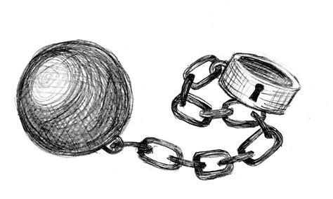 Ball And Chain Drawing 1151×690 Chain Tattoo Colorful Art