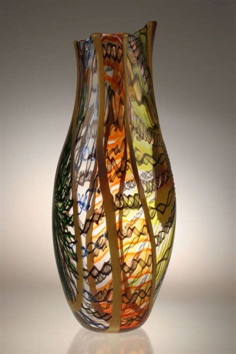 Murano Art Glass Vase By Gianluca Vidal Glass Art Art Glass Vase Glass Vase