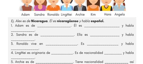 En las tablas de abajo, la columna país contiene los nombres de cada país como es comúnmente usado en. Hojas de Trabajo - SpanishLearningLab