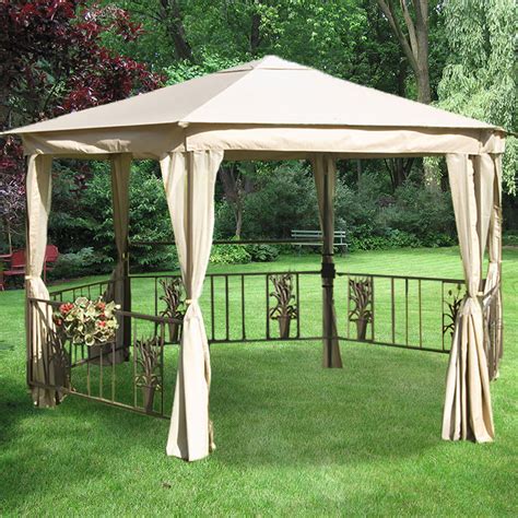 1.as the gazebo size varies, please check your gazebo and the specification above carefully for best match. Garden Winds Replacement Canopy for Majestic Hexagon ...