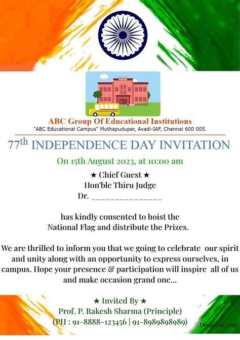 How To Write An Invitation Letter For Independence Day Celebration