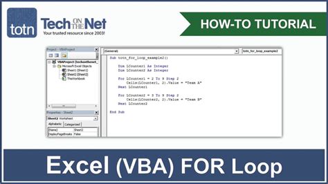 How To Use A For Loop In Excel Vba Youtube