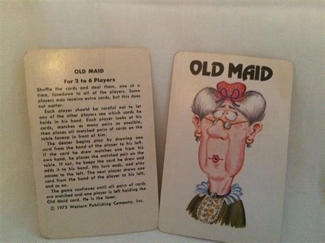 Vintage Whitman Old Maid Playing Cards Complete Deck Wgreat Graphics 1980147581