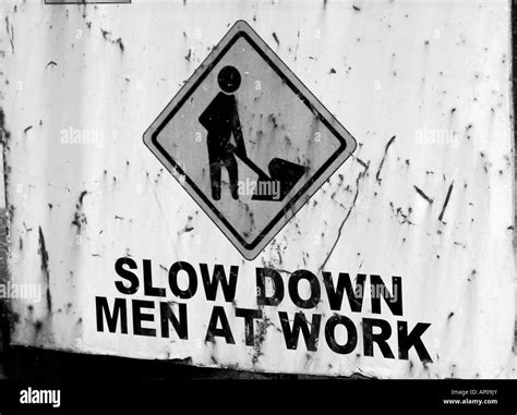 Road Work Sign Stock Photo Alamy